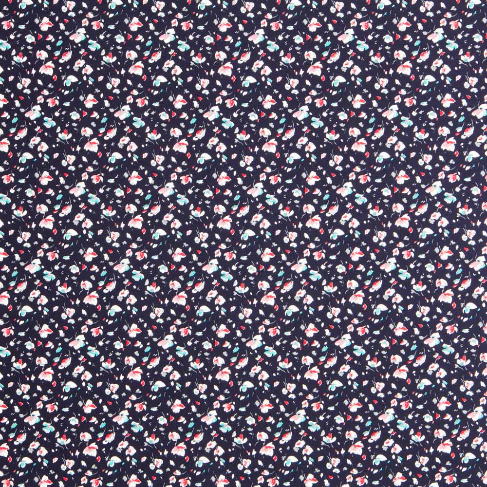 Popeline Viscose Greta Azul Marinho - Ribes y Casals