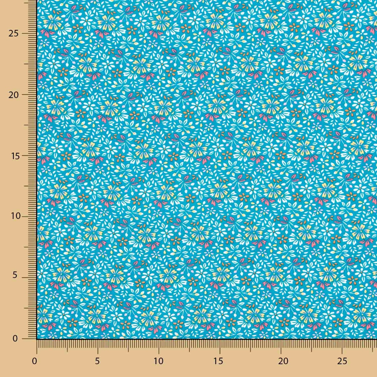 Popeline Viscose Irene Turquesa - Ribes y Casals