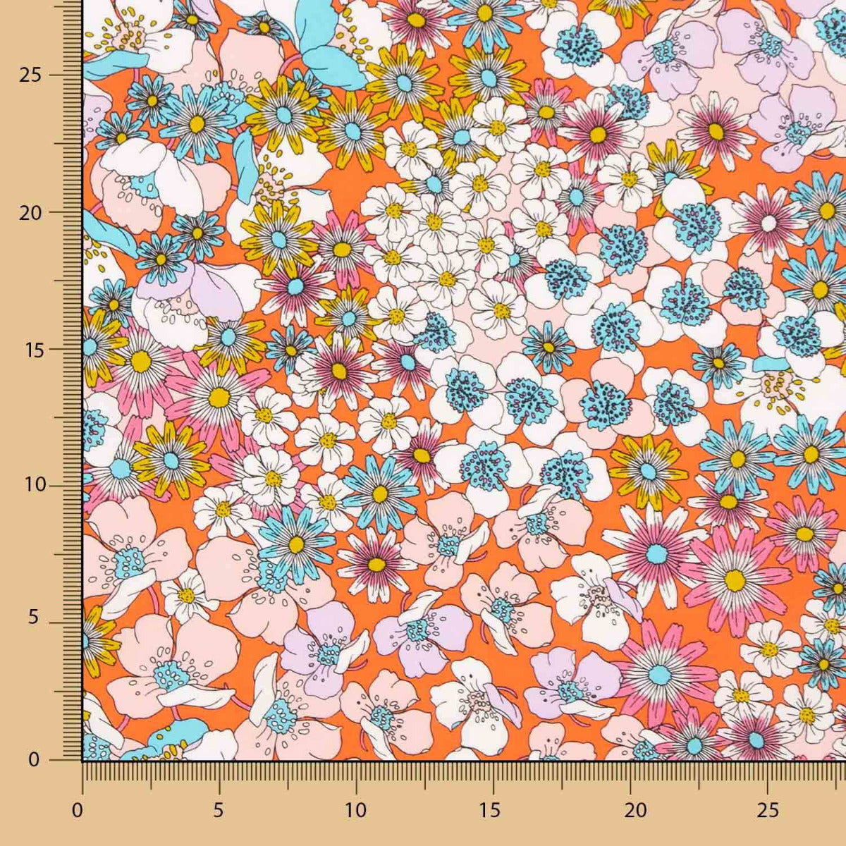 Popline Viscose Joplin Coral - Ribes y Casals