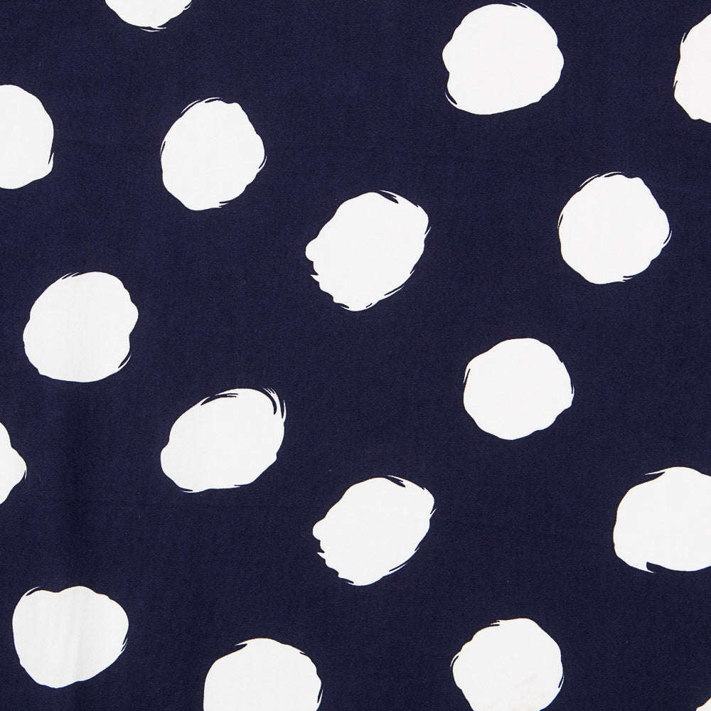 Viscose Maxi Bolinhas Azul - Ribes y Casals