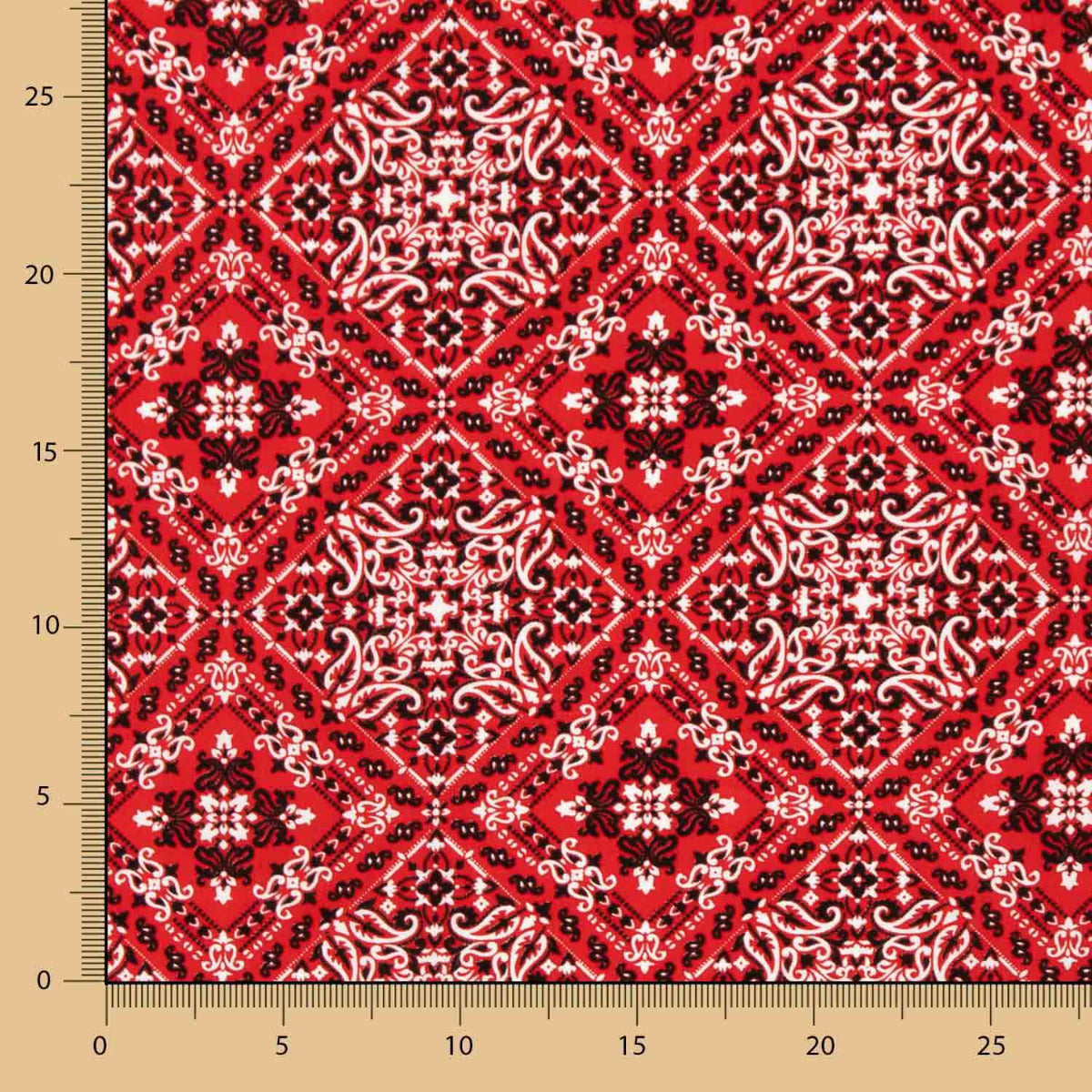 Popeline Viscose Nana Vermelha - Ribes y Casals