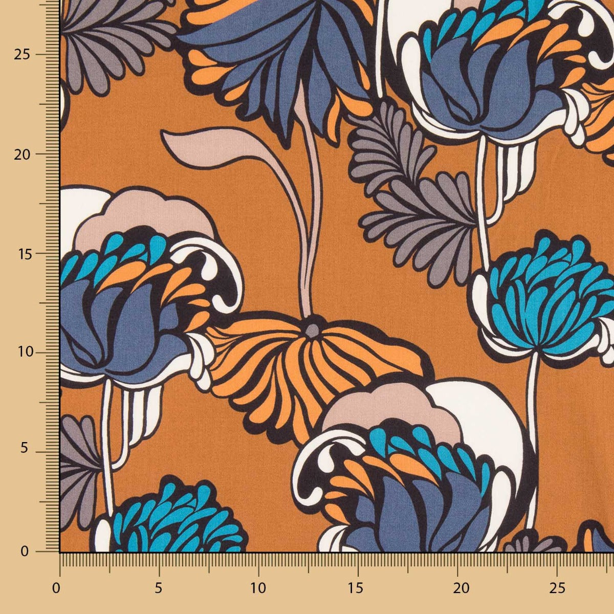 Viscose Lírios Caramelo - Ribes y Casals