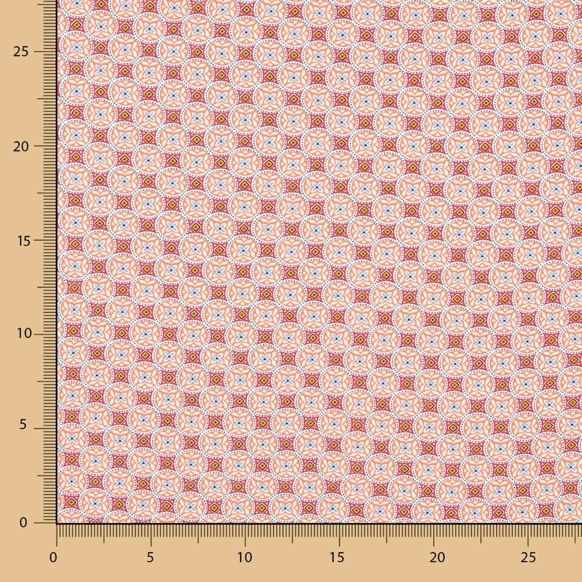 Popeline Viscose Tailhe Laranja - Ribes y Casals