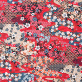Popeline Viscose Tropical Wax Vermelho - Ribes y Casals