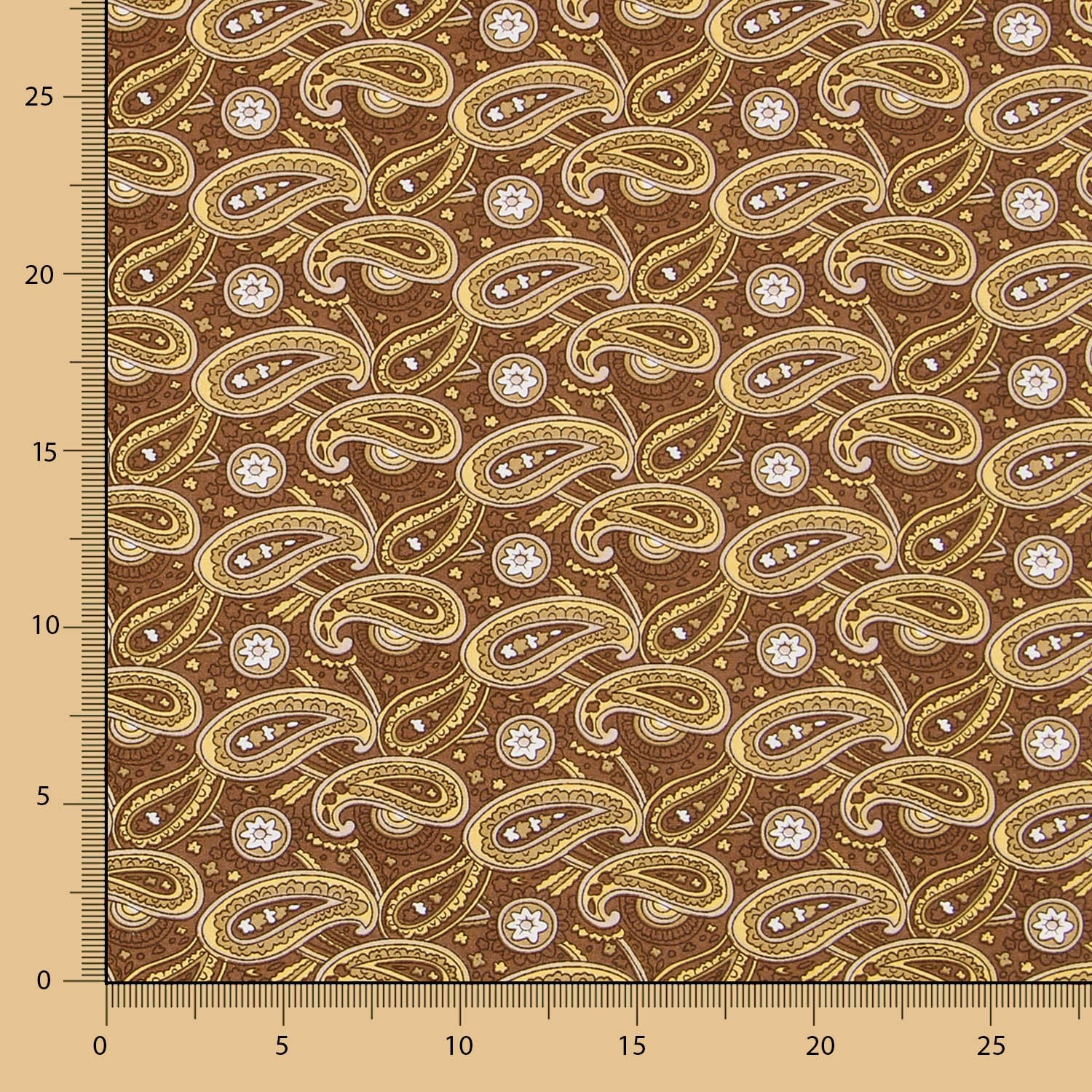 Popeline de Algodão Cashmere Castanho - Ribes y Casals