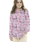 Popeline de Algodão Rosas Rosa - Ribes y Casals