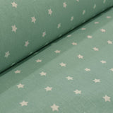 Popeline de Algodão Estrelas Verde - Ribes y Casals