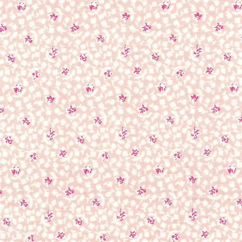 Popeline Algodão Flor Pequena Rosa - Ribes y Casals