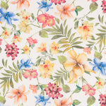 Popeline Algodão Flores Branco - Ribes y Casals