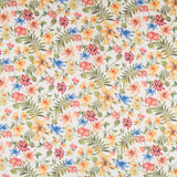 Popeline Algodão Flores Branco - Ribes y Casals