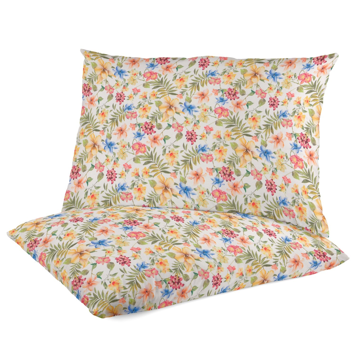 Popeline Algodão Flores Branco - Ribes y Casals