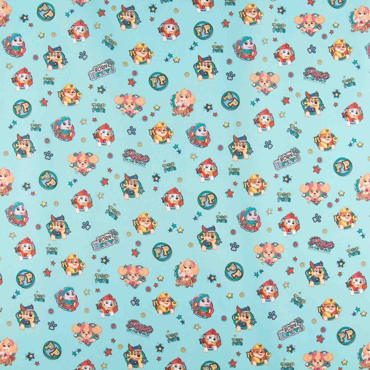 Popeline algodão patrulha canina verde - Ribes y Casals