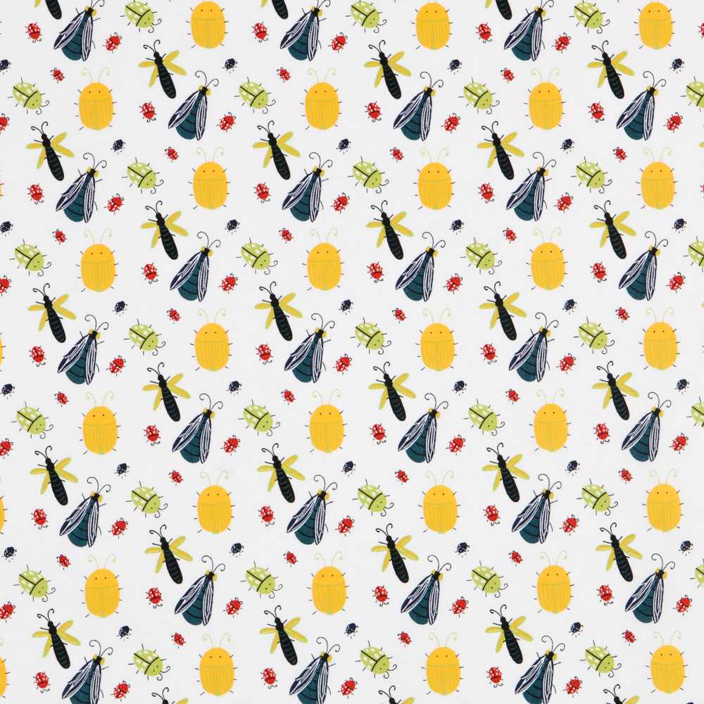Tecido Popeline Insetos  Colorido - Ribes y Casals