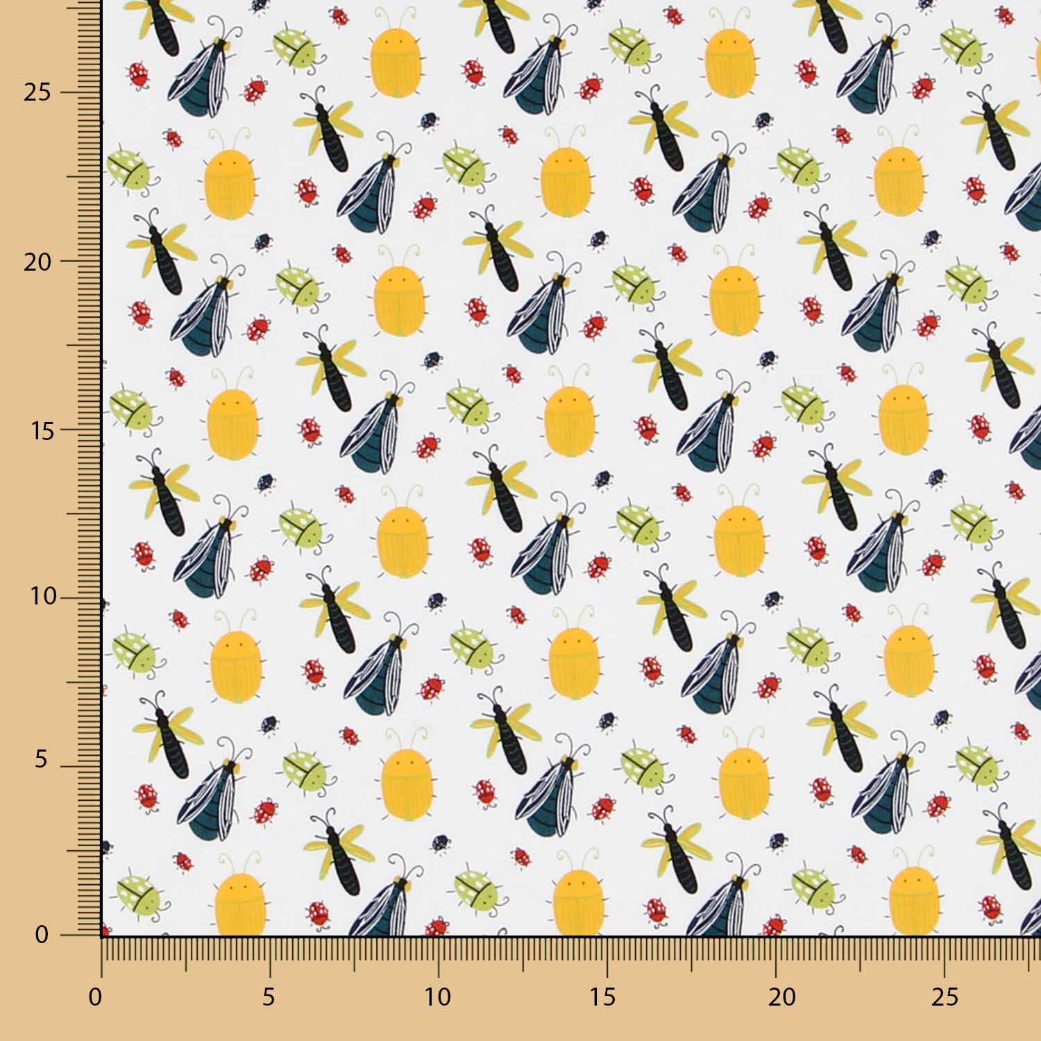 Tecido Popeline Insetos  Colorido - Ribes y Casals