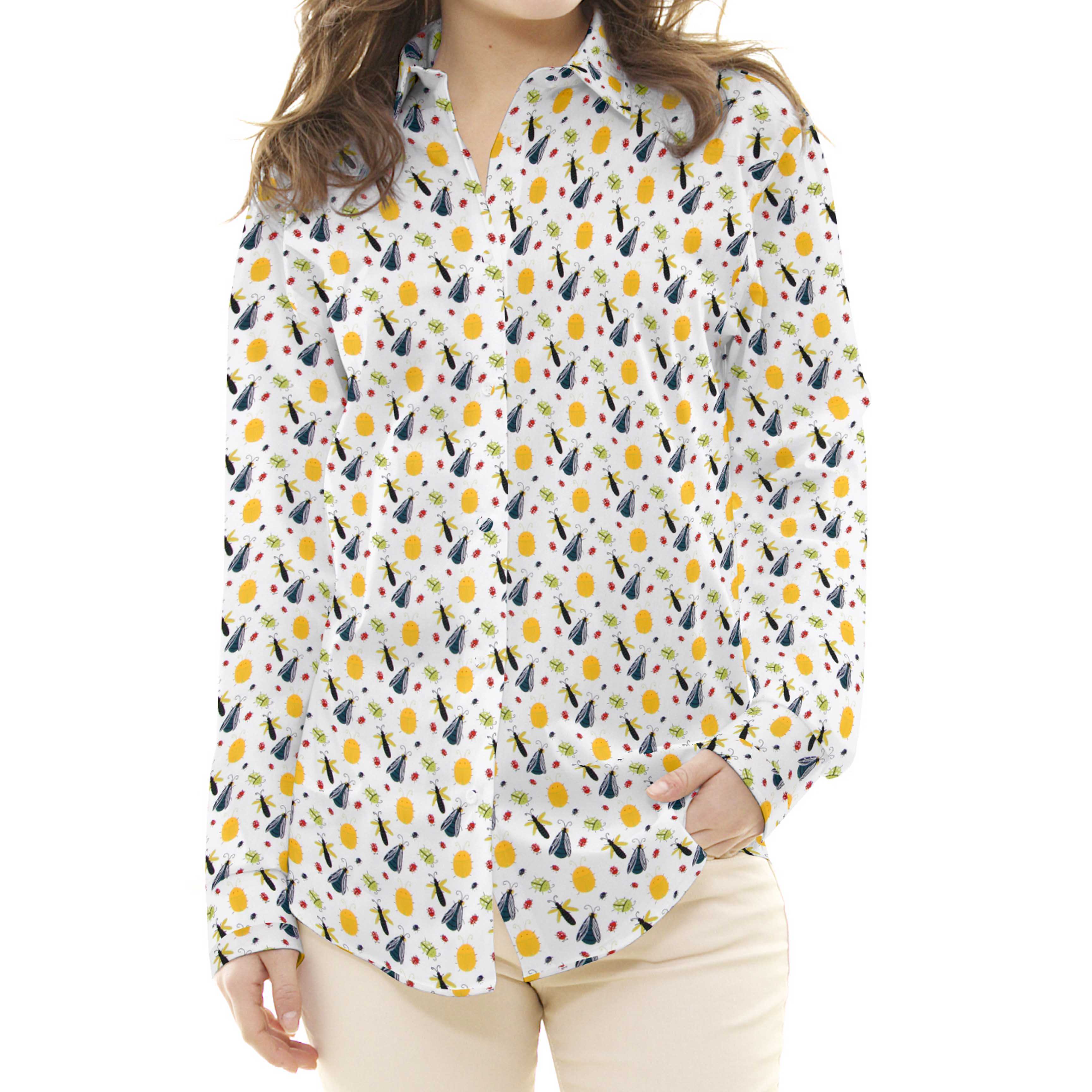 Tecido Popeline Insetos  Colorido - Ribes y Casals