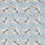 Popeline Birds Turquesa - Ribes y Casals