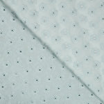 Popeline Bordado Floral Verde Menta - Ribes y Casals