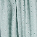 Popeline Bordado Floral Verde Menta - Ribes y Casals