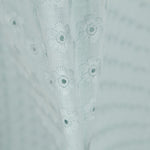 Popeline Bordado Floral Verde Menta - Ribes y Casals