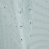 Popeline Bordado Floral Verde Menta - Ribes y Casals