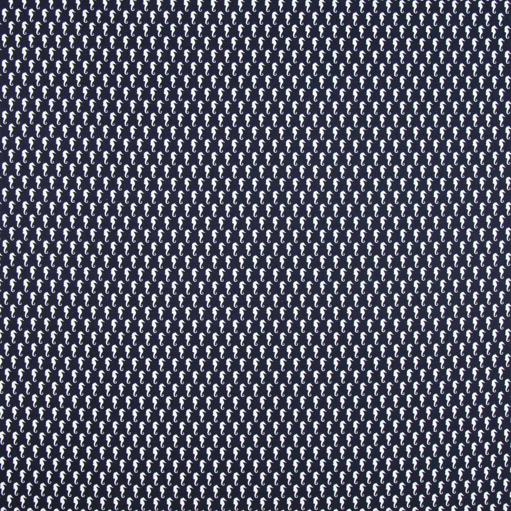 Popeline Cavalinho Azul Marinho - Ribes y Casals