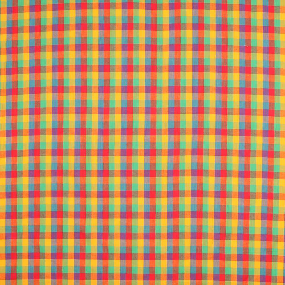 Popeline Algodão Xadrez Mini Colorido - Ribes y Casals