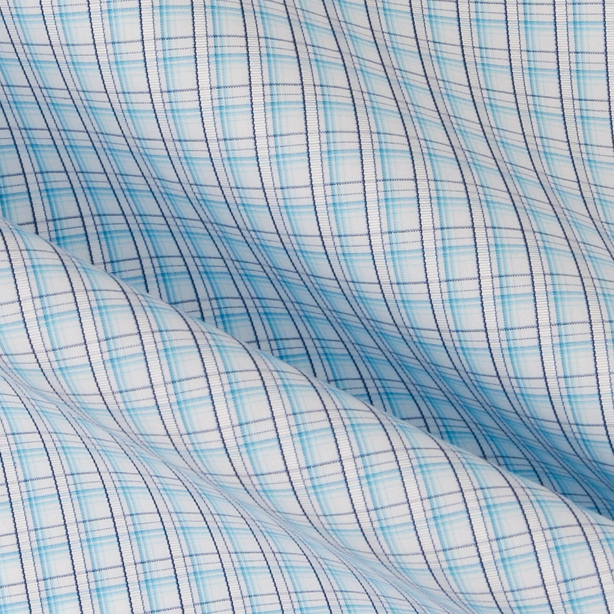 Popelín Camisa Raya Azul Oscuro - Ribes y Casals