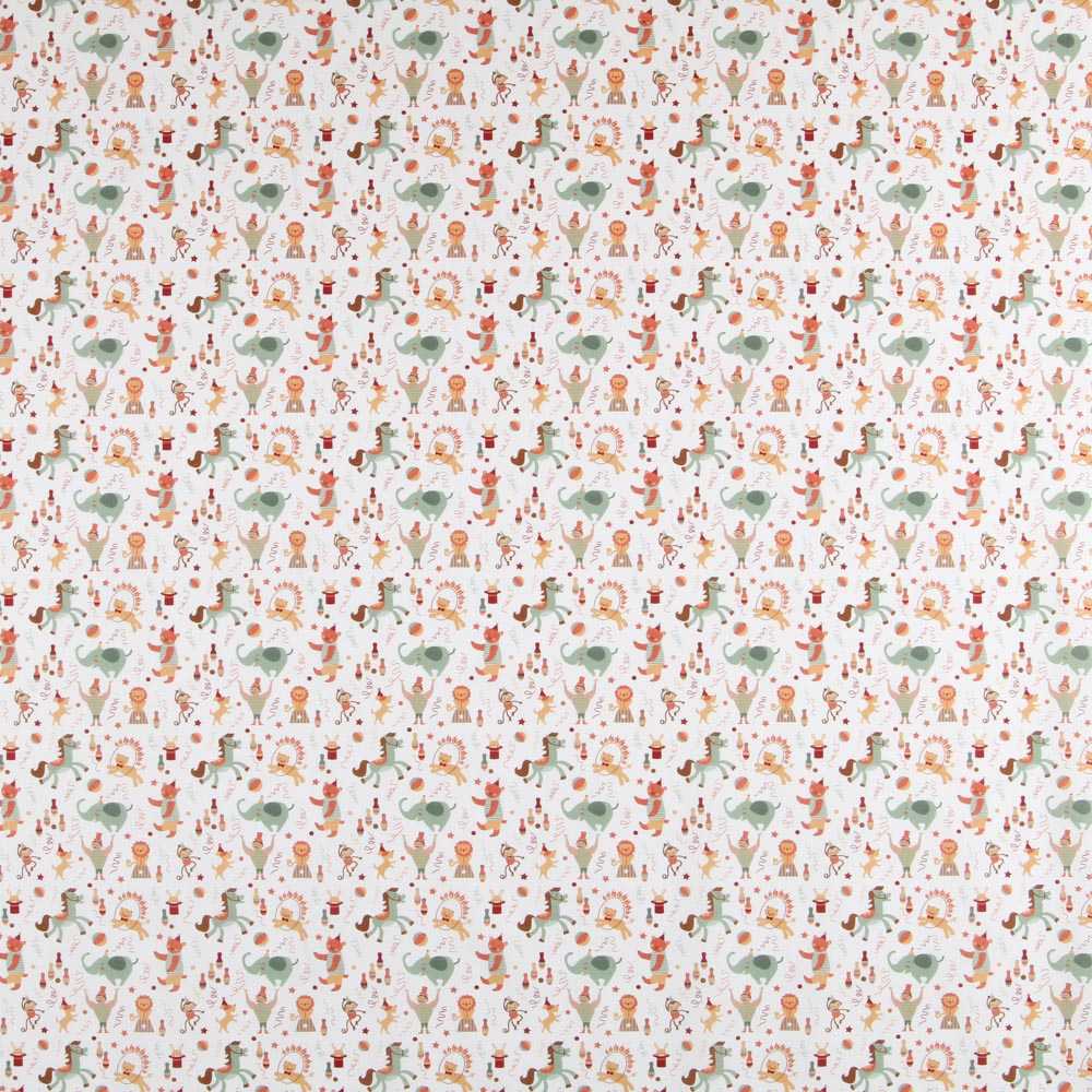 Tecidos Popeline Circus Branco - Ribes y Casals