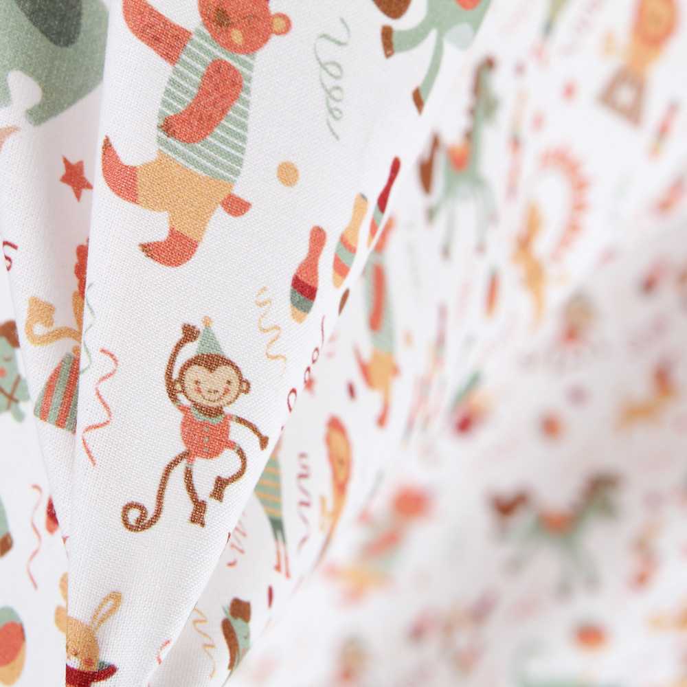 Tecidos Popeline Circus Branco - Ribes y Casals