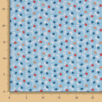 Popeline Crash Azul Celeste - Ribes y Casals