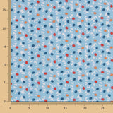 Popeline Crash Azul Celeste - Ribes y Casals