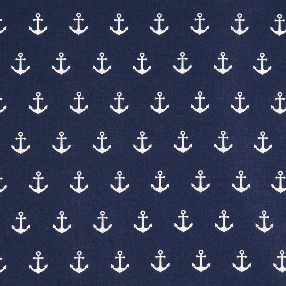 Tecido de Algodão Âncoras Navy - Ribes y Casals