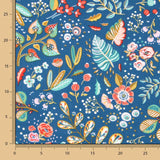 Tecido de Algodão Popeline Ancolie Petróleo - Ribes y Casals