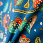 Tecido de Algodão Popeline Ancolie Petróleo - Ribes y Casals