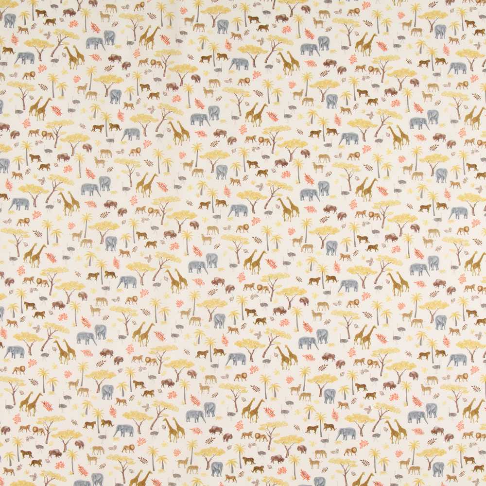 Tecido de Algodão Animals Cru - Ribes y Casals