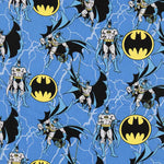 Tecido Popeline de Algodão Batman Azul - Ribes y Casals