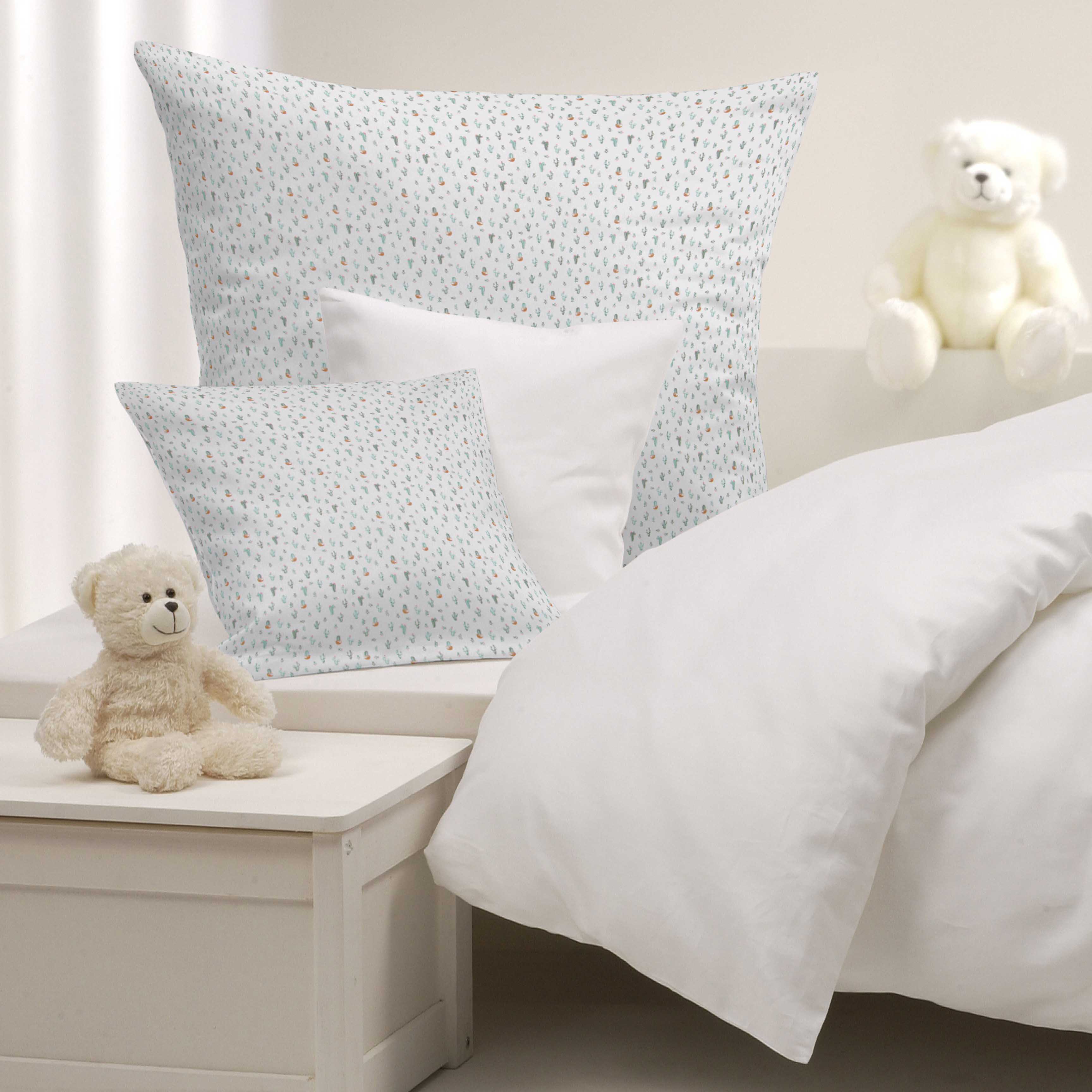 Tecido de Algodão Cáctus Branco - Ribes y Casals