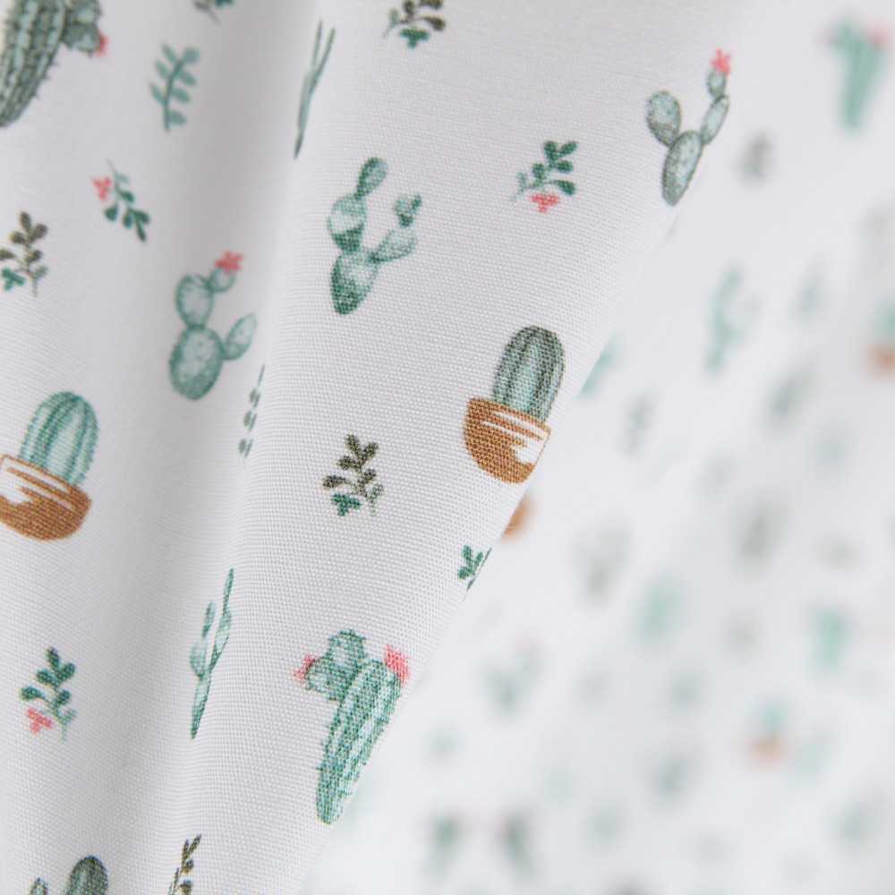Tecido de Algodão Cáctus Branco - Ribes y Casals