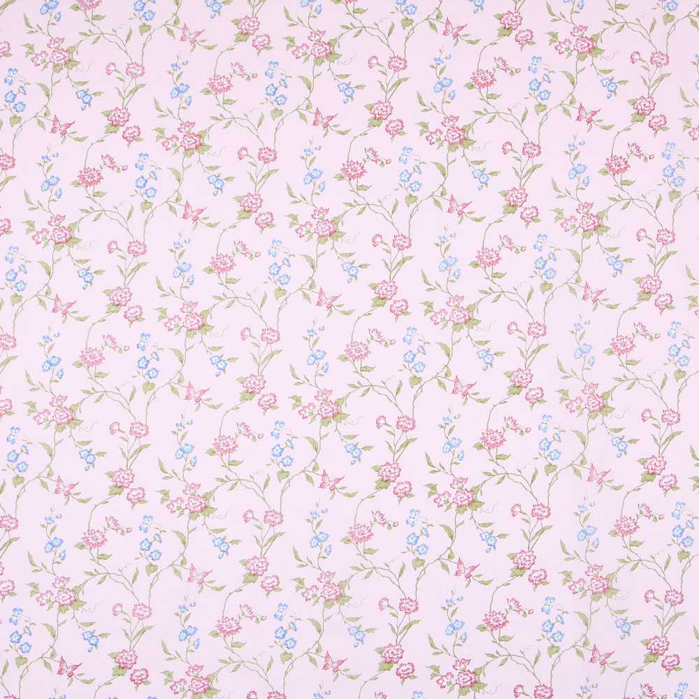 Tecido de Algodão Popeline Bouquet Rosa - Ribes y Casals