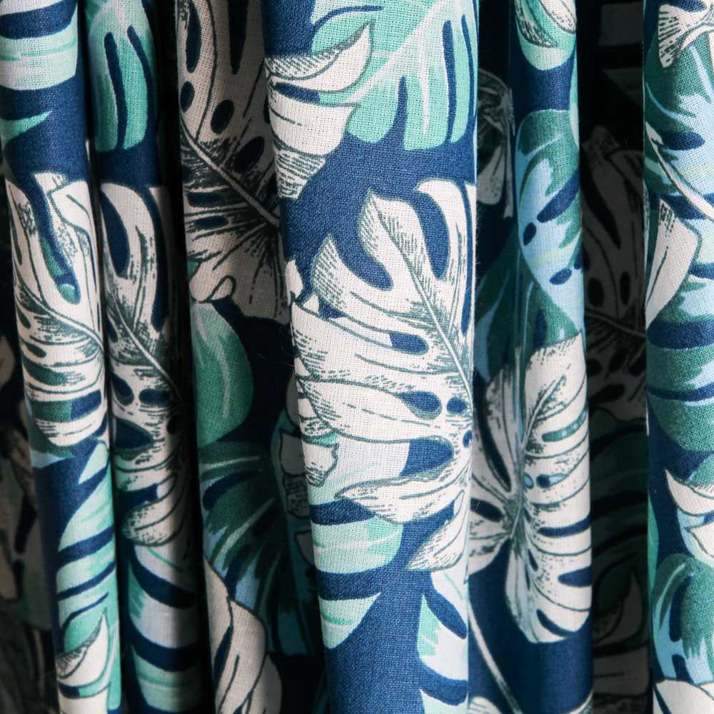 Tecido de Algodão Popeline Brasil Turquesa - Ribes y Casals