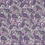 Popeline de Algodão Paisley Violeta - Ribes y Casals