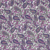 Popeline de Algodão Paisley Violeta - Ribes y Casals