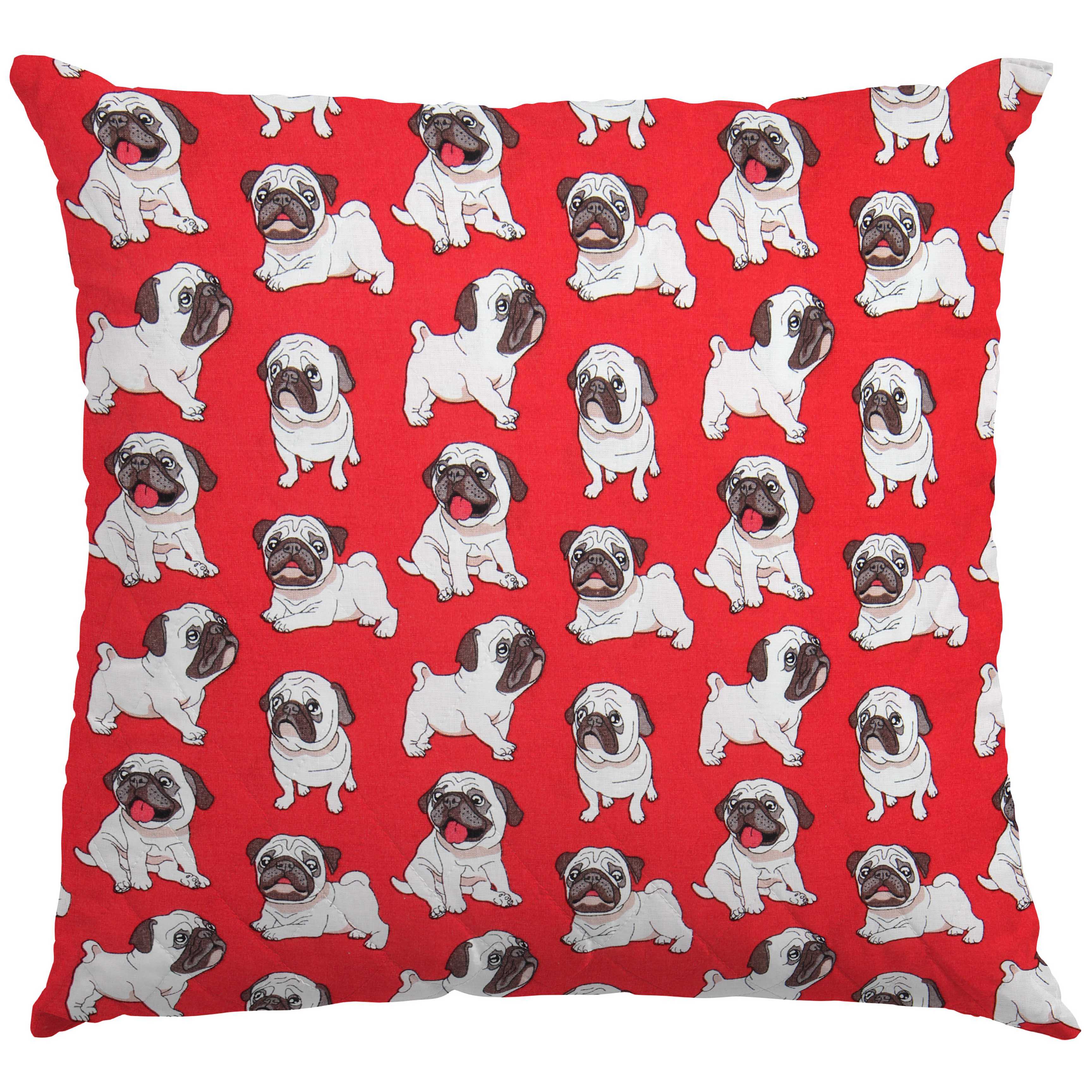 Tecido Algodão Pugs Vermelho - Ribes y Casals