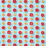 Tecido de Algodão Popeline Citrus Turquesa - Ribes y Casals