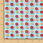 Tecido de Algodão Popeline Citrus Turquesa - Ribes y Casals