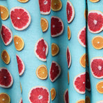 Tecido de Algodão Popeline Citrus Turquesa - Ribes y Casals