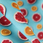 Tecido de Algodão Popeline Citrus Turquesa - Ribes y Casals