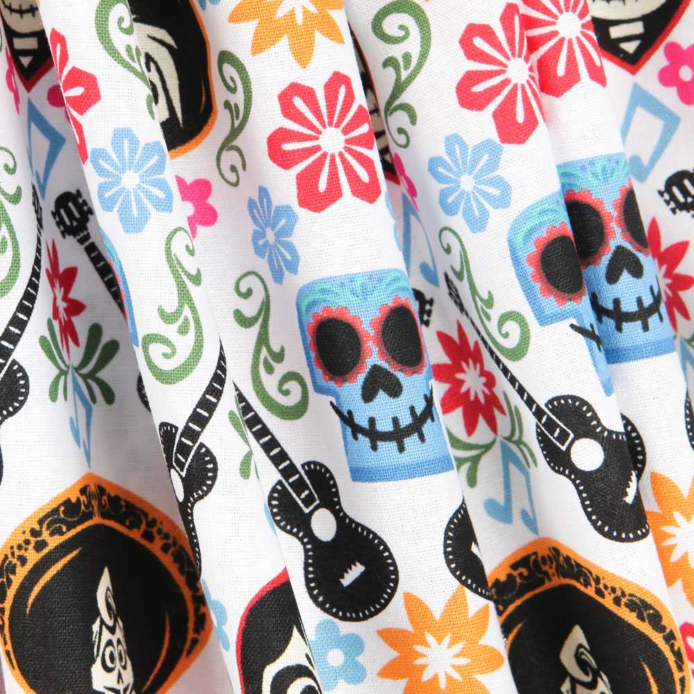 Tecido Popeline Guitarras da Coco - Ribes y Casals