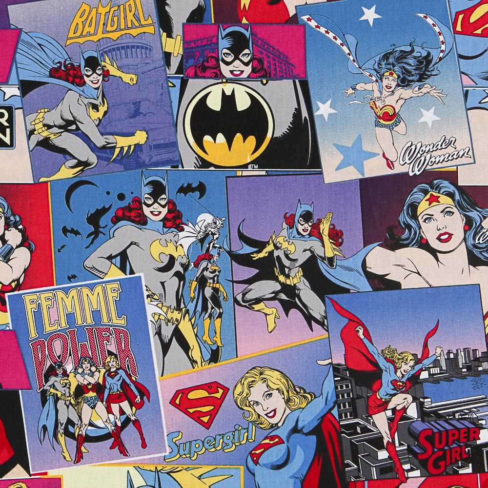 Tecido Popeline de Algodão Super Mulheres - Ribes y Casals