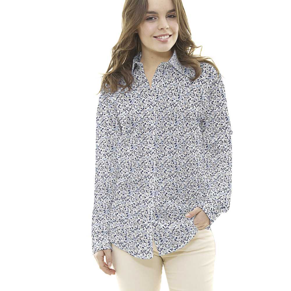 Tecido Popeline de Algodão Liberty Azul - Ribes y Casals